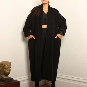 EILEEN FISHER Vintage Ecospun Duster Coat Size Medium